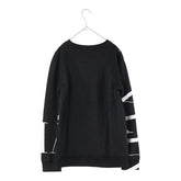 ヴァレンティノ VLTNロゴ スウェットトレーナー サイズ:S ブラック ホワイト コットン メンズ VALENTINO 【中古】